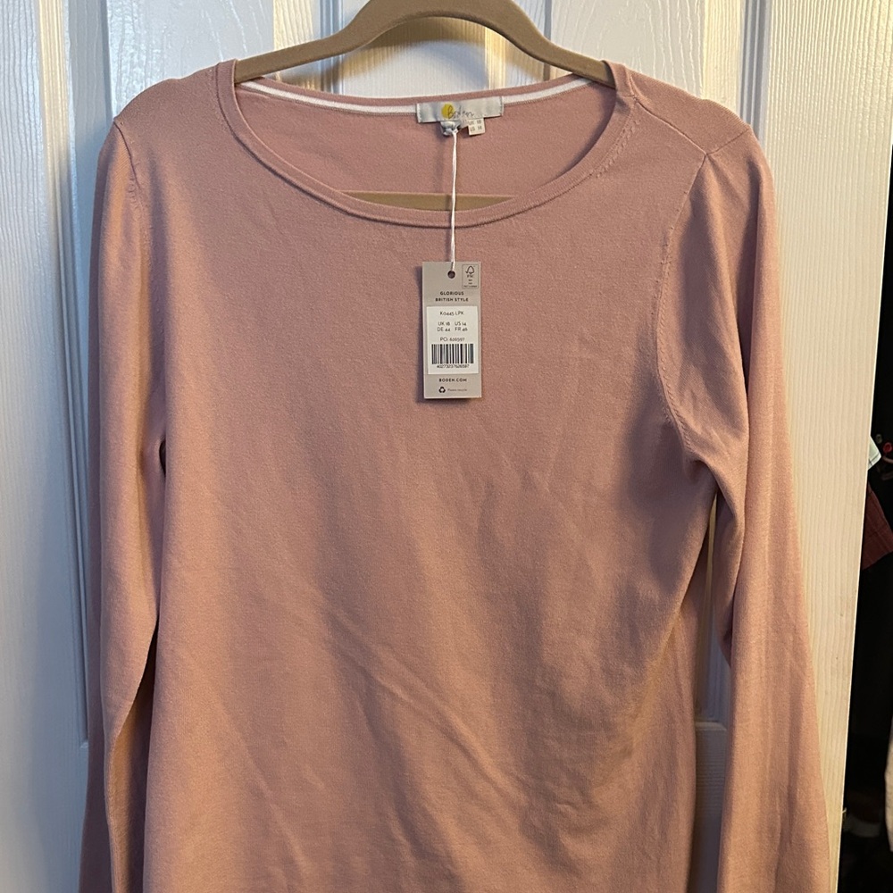 Boden Blush Long Sleeve Tee